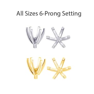 6 Prong Round With Peg in 14 Karat White Gold