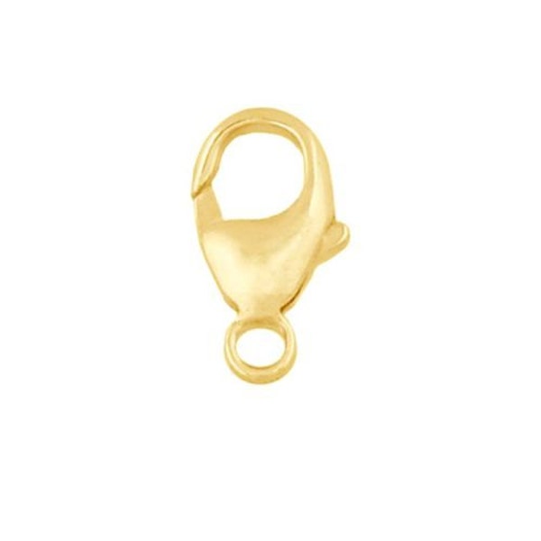 18K Yellow Gold Trigger Lobster Clasp For Necklace or Bracelet