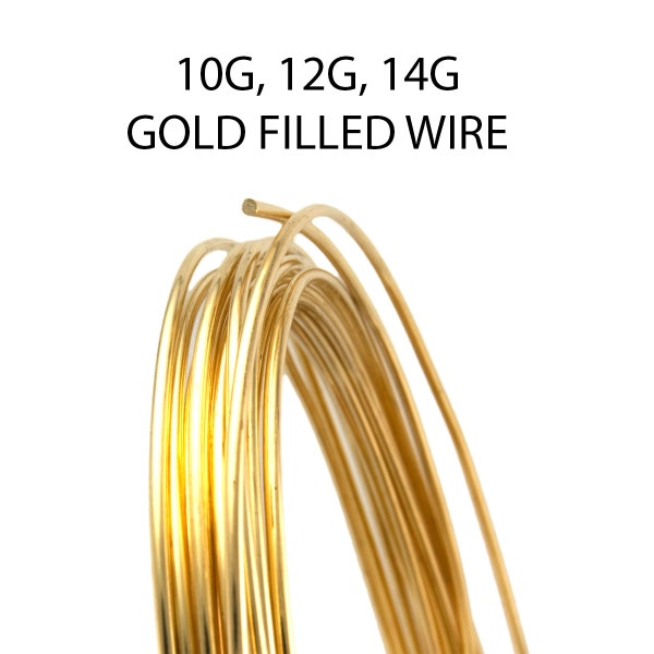 14K Gold Filled Soft Round Wire 10 Gauge / 12 Gauge / 14 Gauge