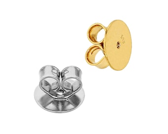 14K Solid Gold Herz Ohrring-Verschluss, Reibungs-Stil