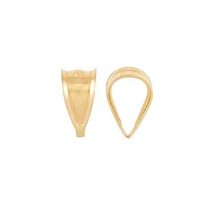 14K Gold Solder On Charm / Pendant Bail, Open Bail in 14K Gold