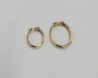 Broche acortador de collar de oro amarillo de 14 k con cierre de seguridad