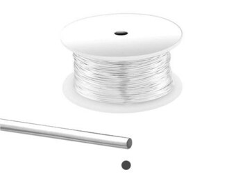 925 Sterling Silver Round beading wrapping wire 2ft