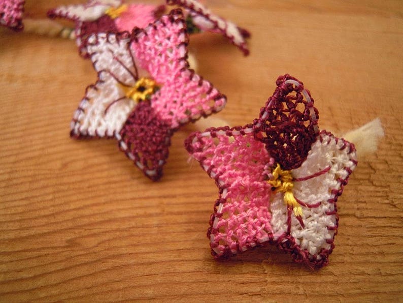 Oya Flower Needle Lace Flower 10 Pieces Etsy