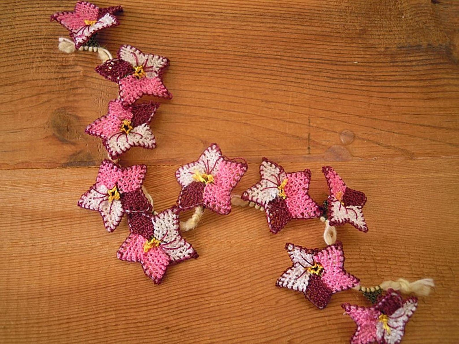 Oya Flower Needle Lace Flower 10 Pieces Etsy