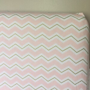 READY TO SHIP Cotton Crib Sheet Blush Pink Creamy White & Metallic Gold Chevron Modern Baby Girl Glitz Sparkle Baby Girl Nursery Baby Cot