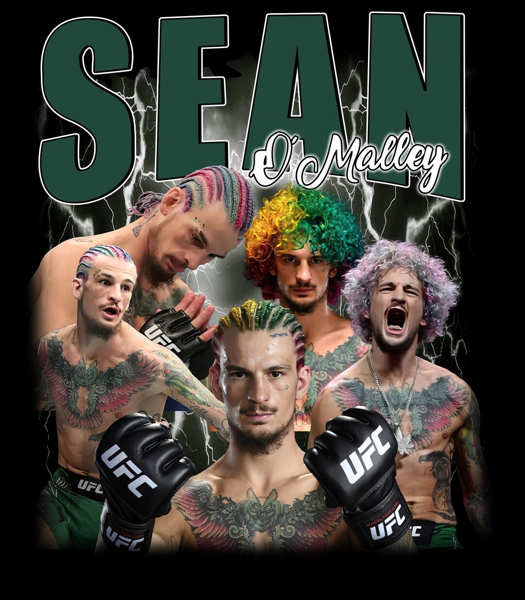 Sean O'malley 90s Vintage T Shirt Design, Instant Download and Ready to ...
