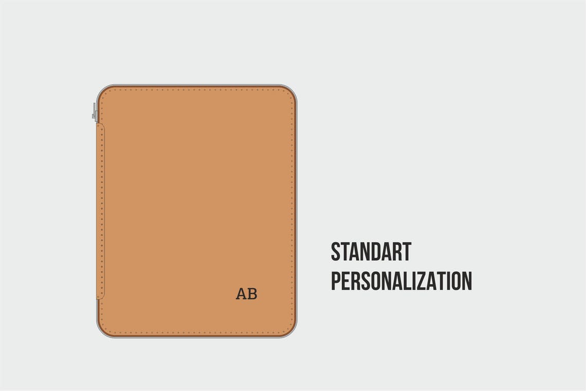 Leather notebook cover. Zipper Field Notes journal cover. Etsy