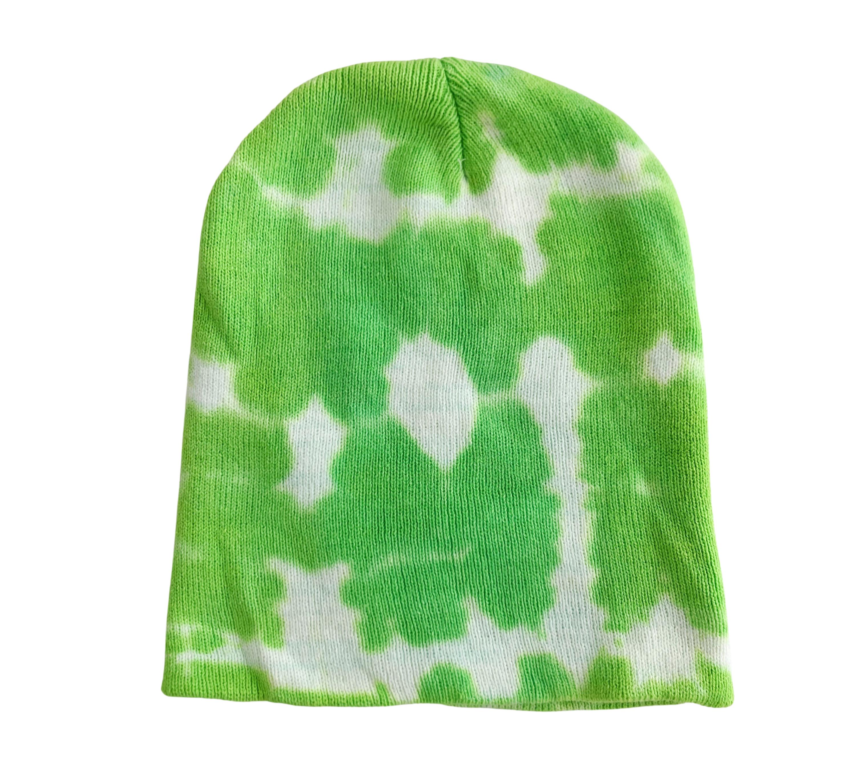 Tie Dye Green Beanie, High Visibility Beanie Hat - Etsy