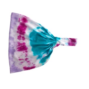 Turquoise Tie-Dye Headband, Hippie Headband