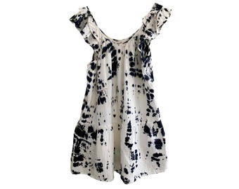 Tie Dye Sun Dress with Ruffles