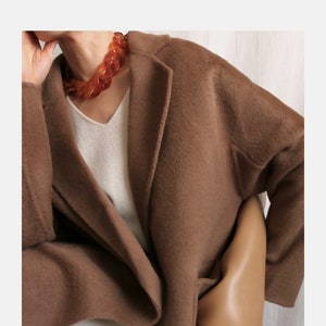 Maxine Coat hand-sewn 20% alpaca wool maxi coat image 1