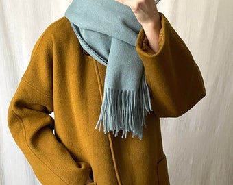 Lambswool scarf - balsam green