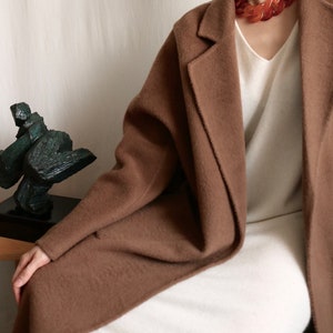 Maxine Coat hand-sewn 20% alpaca wool maxi coat image 2