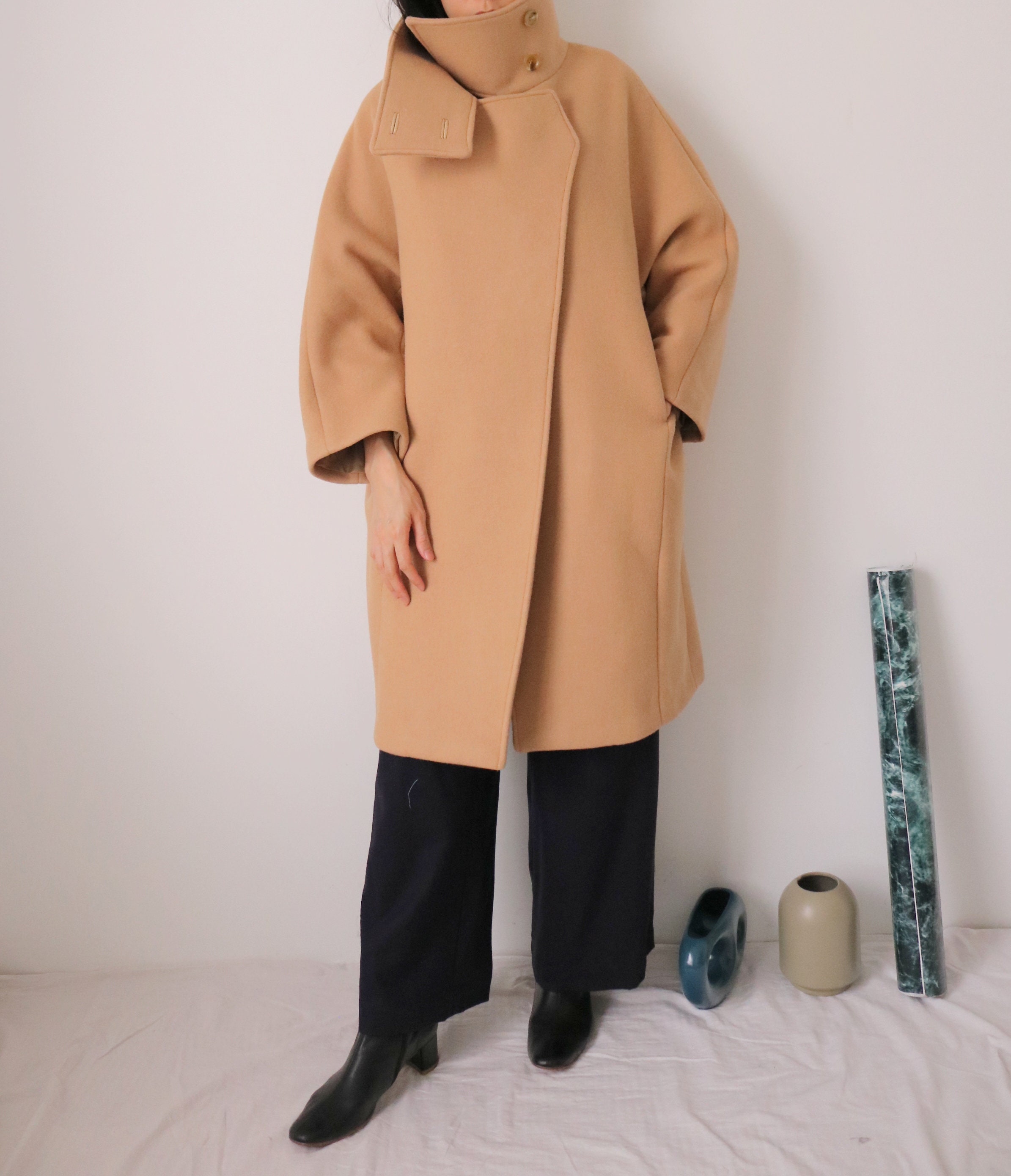 cocoon camel coat