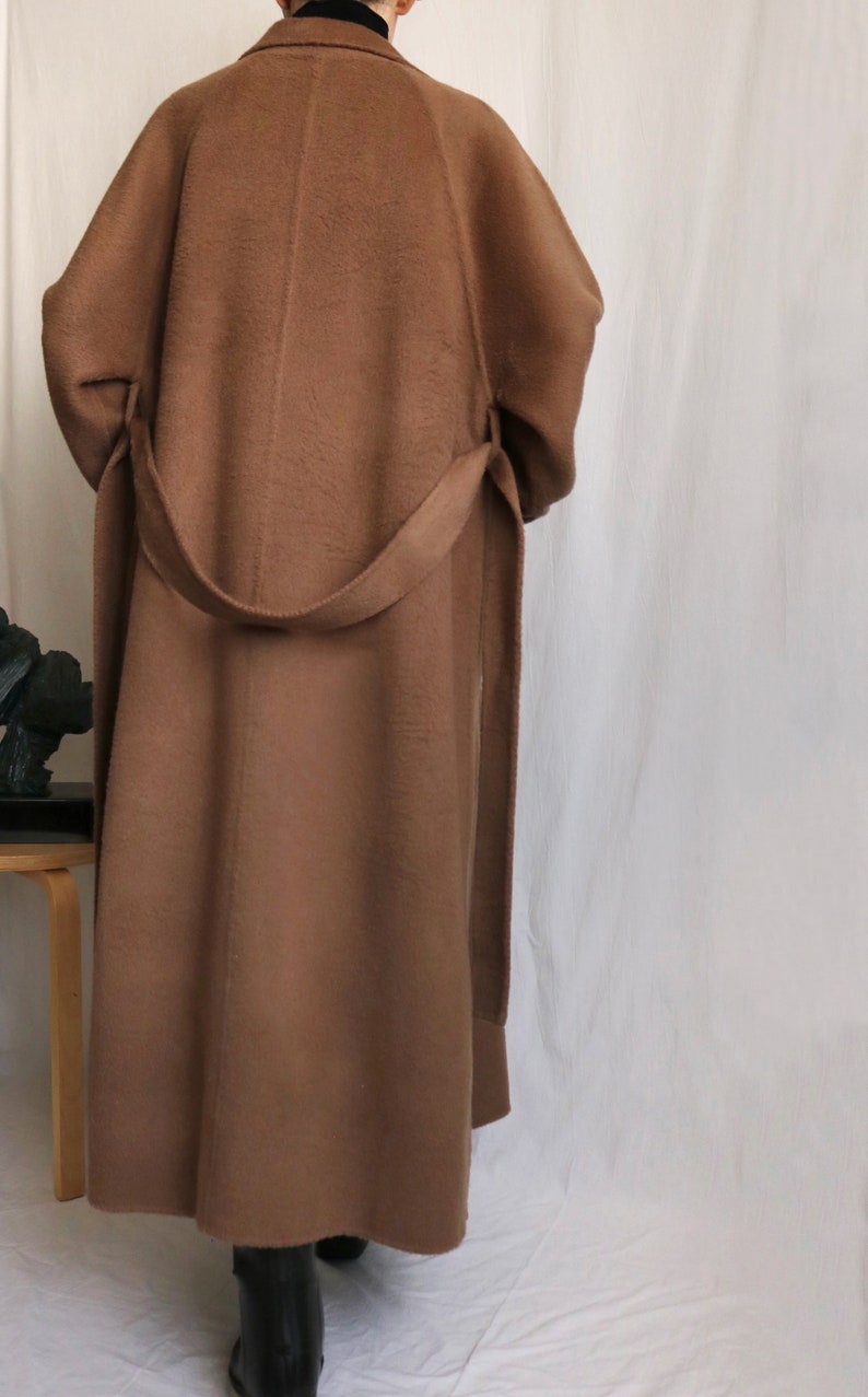 Maxine Coat hand-sewn 20% alpaca wool maxi coat image 10