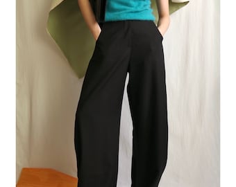 Harper Pants-Maxi hoge taille broek met tonvormige pijpen-limited edition