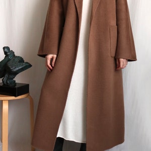 Maxine Coat hand-sewn 20% alpaca wool maxi coat image 9