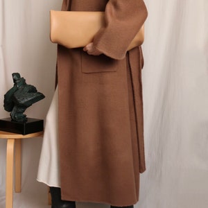 Maxine Coat hand-sewn 20% alpaca wool maxi coat image 7