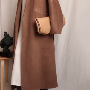 Maxine Coat hand-sewn 20% alpaca wool maxi coat image 3