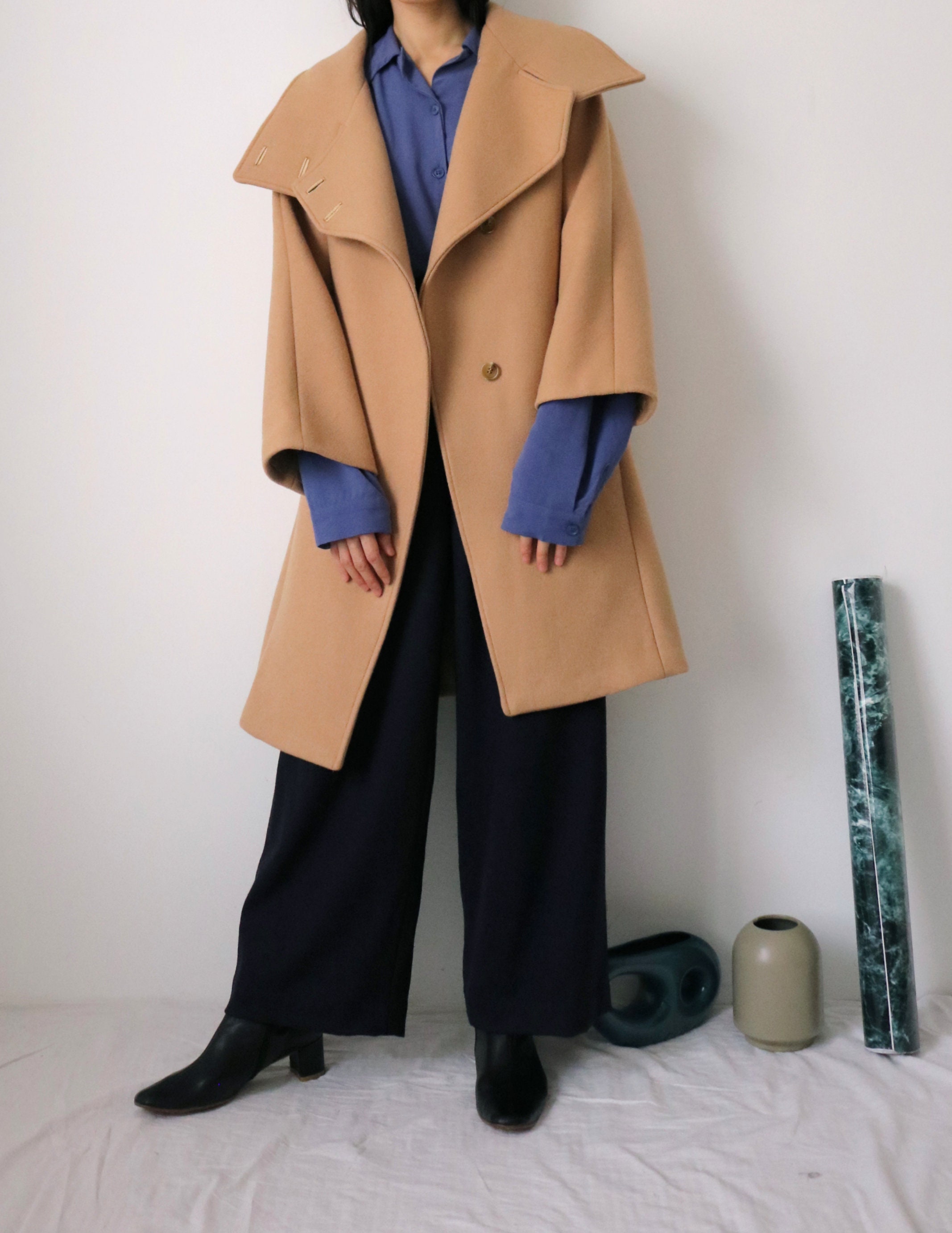 Cloche Coat Oversized Wool Cocoon Coat other Colours - Etsy Canada