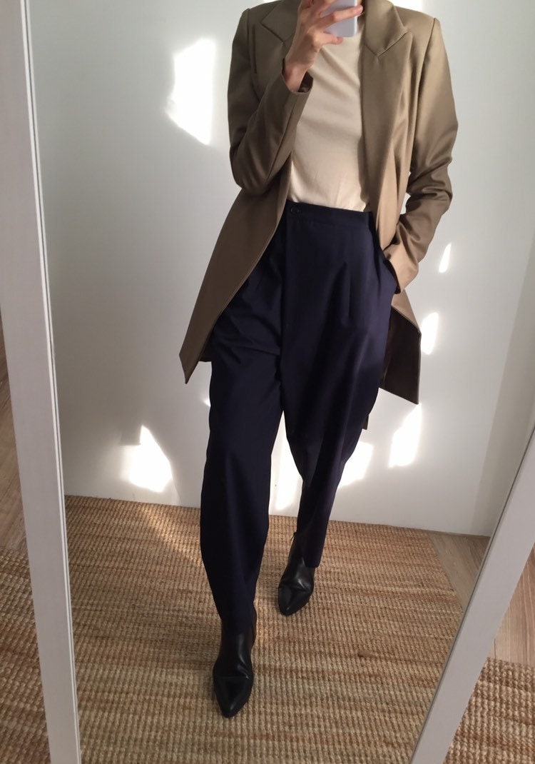 Lucca Pants NAVY 100% Cotton Maxi Wrap 