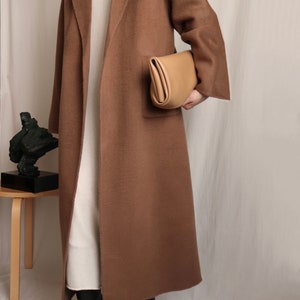 Maxine Coat hand-sewn 20% alpaca wool maxi coat image 6