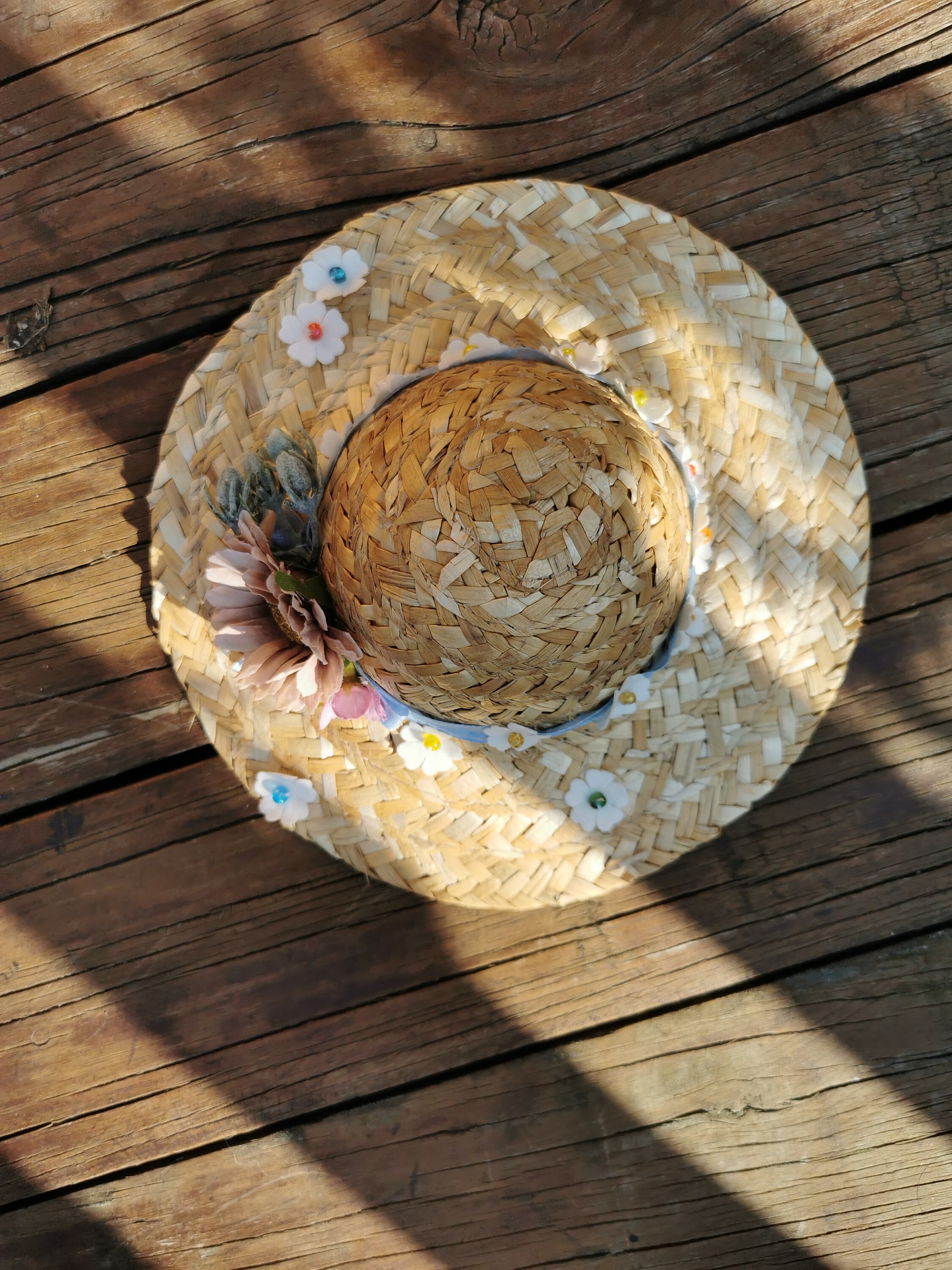 Handmade Blythe Flowers Straw Hat Etsy