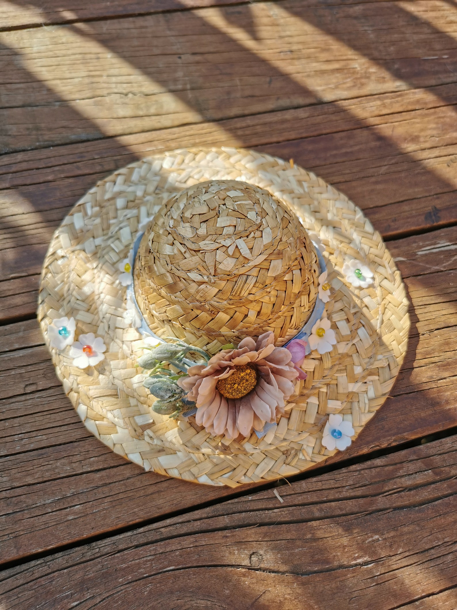 Handmade Blythe Flowers Straw Hat Etsy