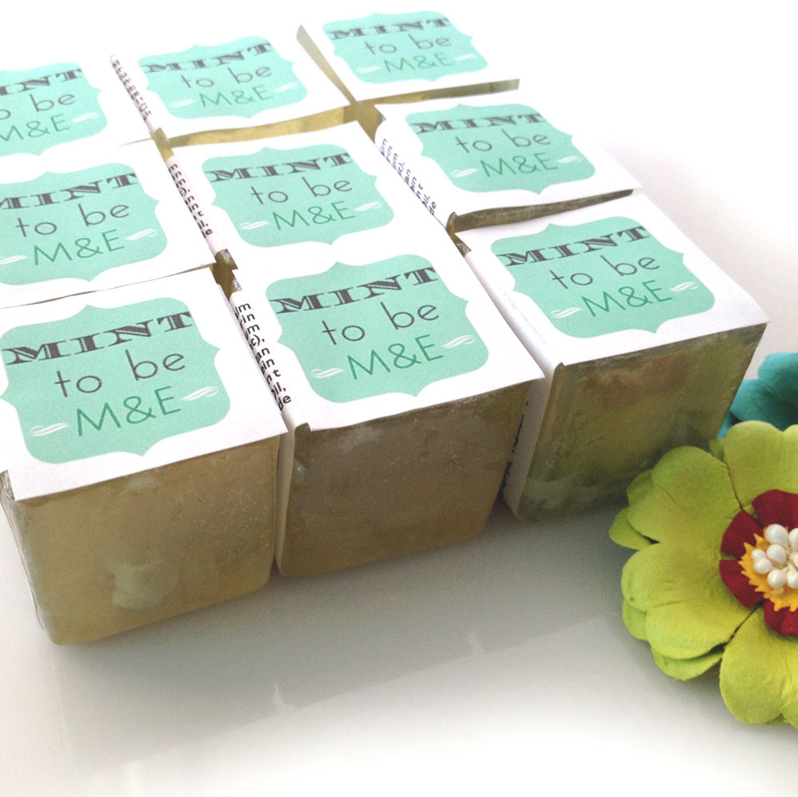 Bridal Shower Favors Soaps Custom mint to Be Etsy