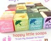 Baby Shower Favors - Soaps - "From My Shower to Yours" - Fun, Unique & Cute Party Favors for Baby Boy or Baby Girl - Set of 5