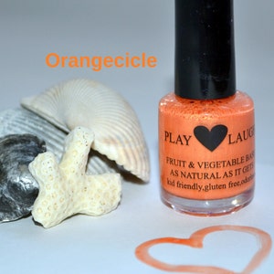 FREE SHIPPING; Metallic Orangecicle.Vegan,5-free, natural peel off,made with fruits&vegies,odorless, gluten free, quick dry, safe for dogs