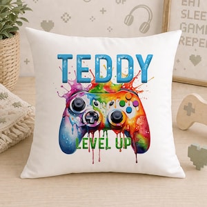Personalised Gamer Cushion Cover: Graffiti Controller Art