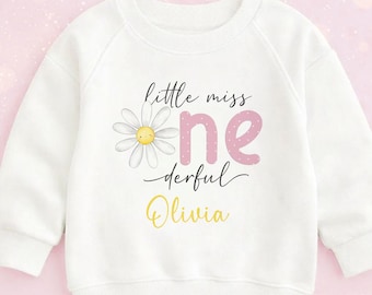 Personalised One-derful First Birthday Jumper,  Girls 1st Birthday Outfit,
