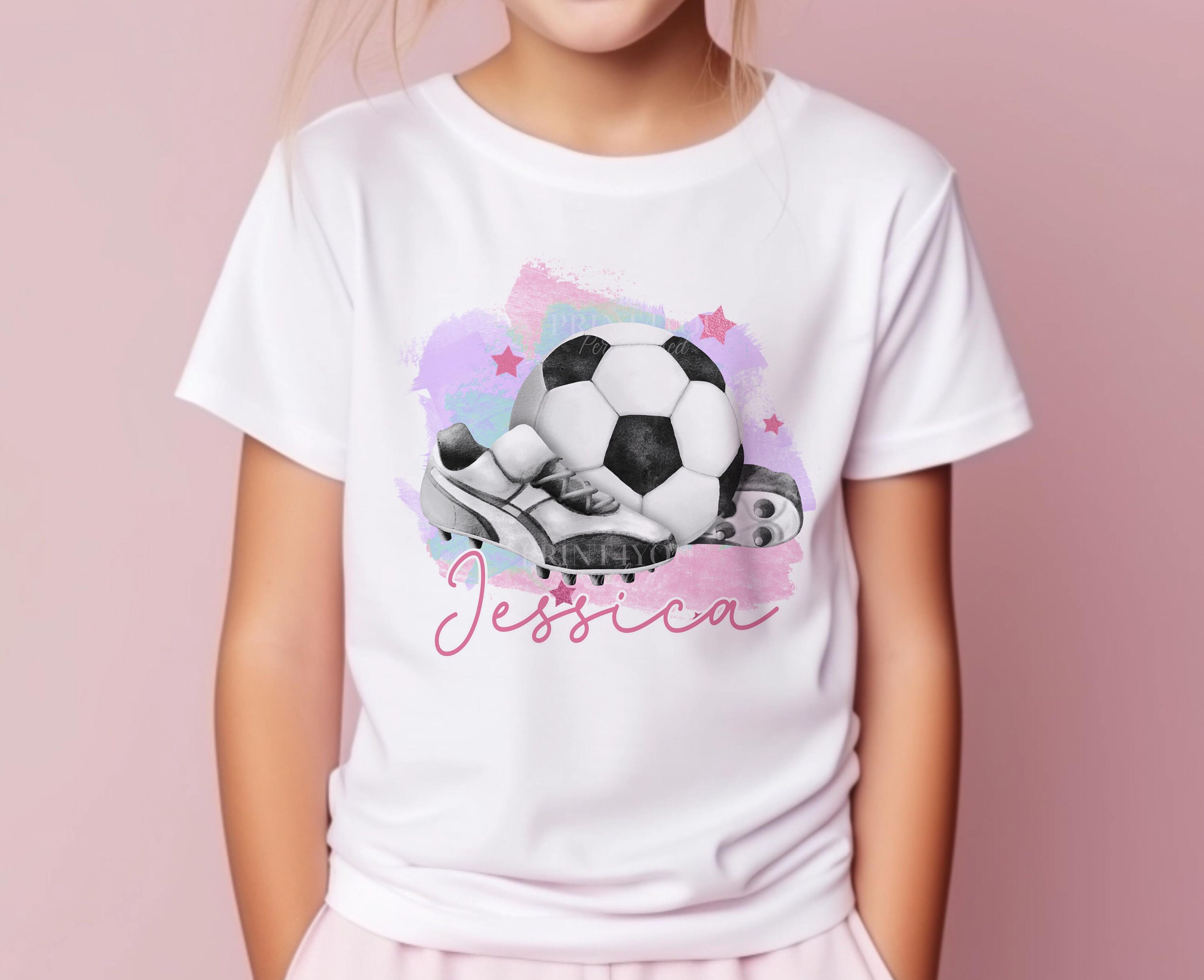 Girls pink football store kit