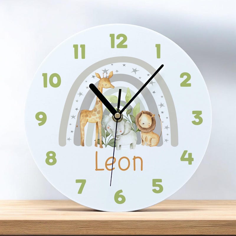 Animal Clock Kids Room - Etsy UK