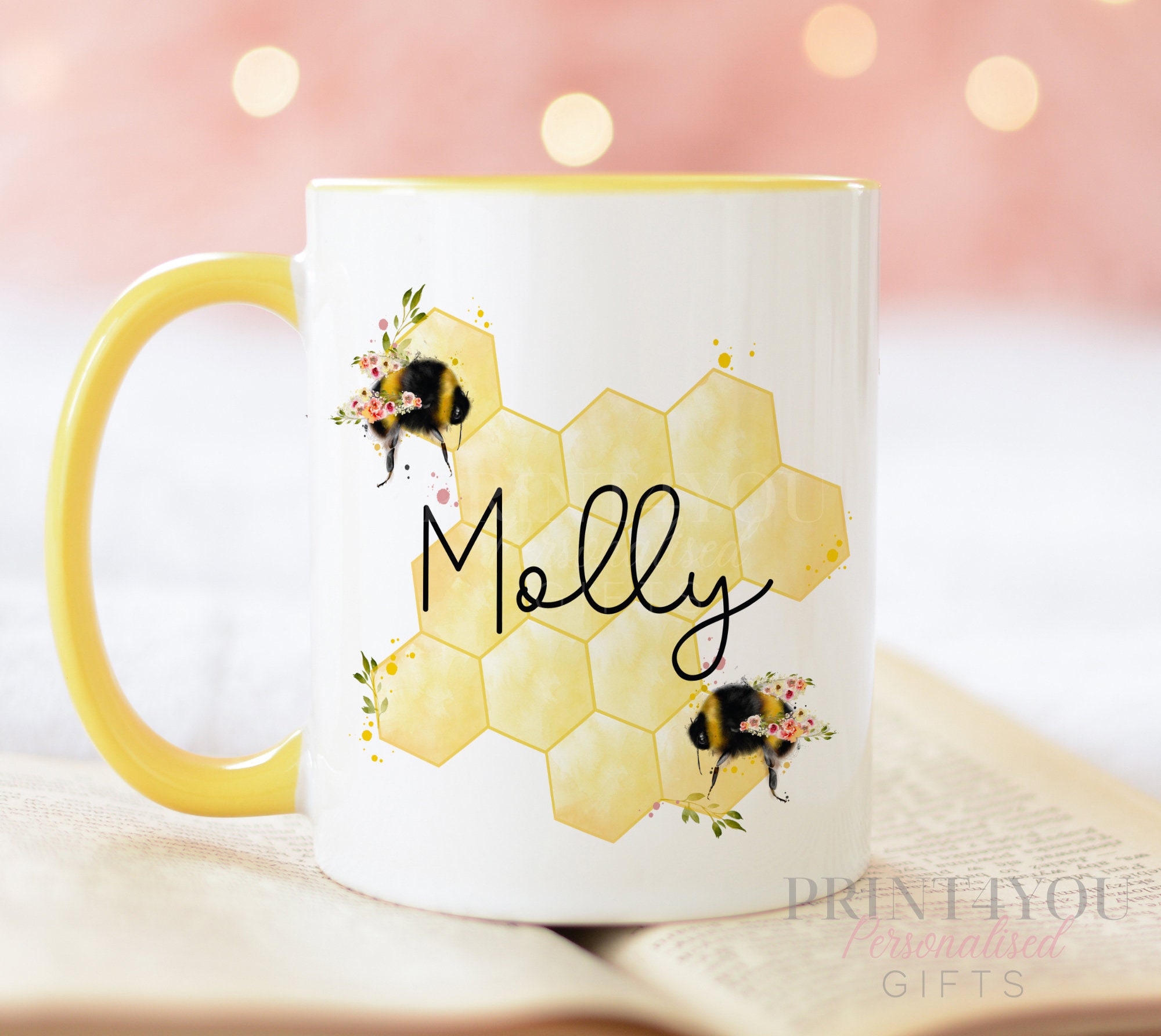 Creative Mug - Ceramic - White - Yellow - 5 Colors Available