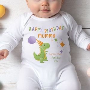 ママやパパ（またはどんな名前でも）の誕生日おめでとう、パパとして1歳の誕生日、スリープスーツベビー成長ボディスーツベスト、ナニーの誕生日、叔父の誕生日