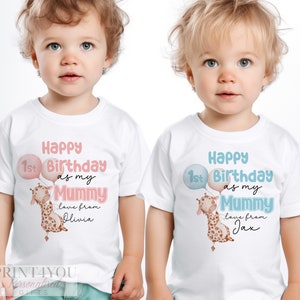 Happy Birthday Mummy, 1st Birthday as My Mummy, Sleepsuit Baby grow Bodysuit Vest, Mum Birthday, Mummy Birthday zdjęcie 3