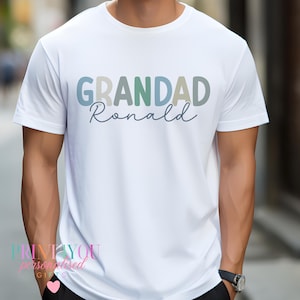 Promoted to Grandad Shirt 2025 | Personalised Grandad T-Shirt | Pregnancy Reveal Gift for Grandad | Custom New Grandpa Tee