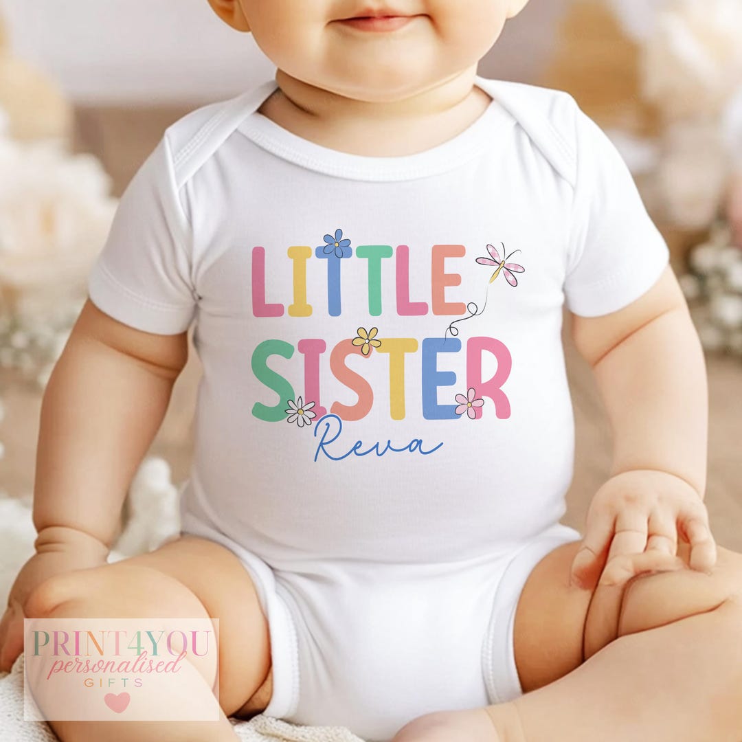 Baby Clothes Best Little Sister Babygrow I Love My Big Sister This