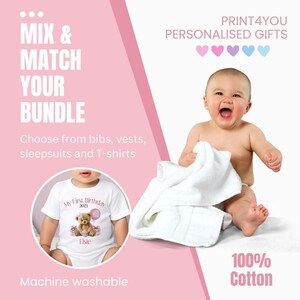 First Birthday Duck T-shirt - Personalised Baby Clothing - Yellow Duck Graphic, Soft Cotton, Durable Print, Multiple Sizes 画像 6