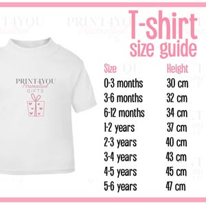 a t - shirt size guide for girls