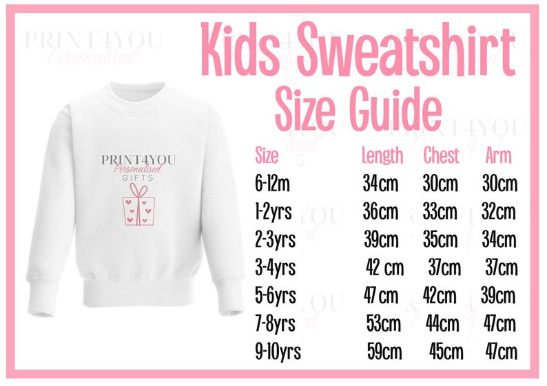 a white sweatshirt with a pink design on it