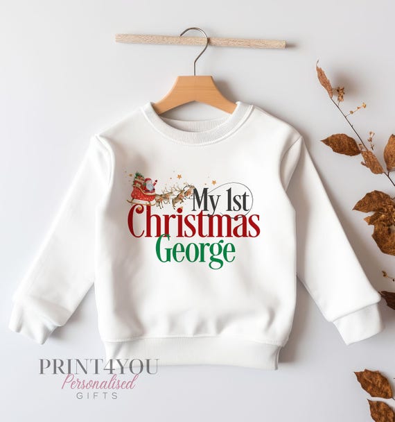 Baby's first christmas jumper sale
