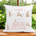 Children's Personalised Book Cushion, PersonalisedGift for Children, Easter Gift Ideas, Bunny Rabbit Cushion,