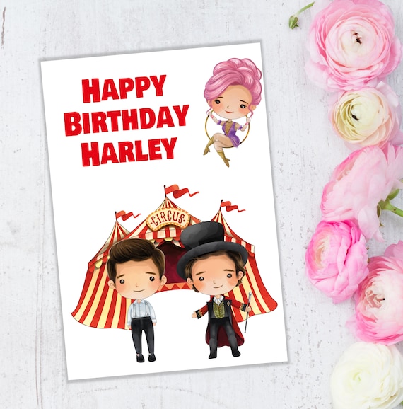 Personalised The Greatest Showman Birthday Any Greetings Card A5 Your Name