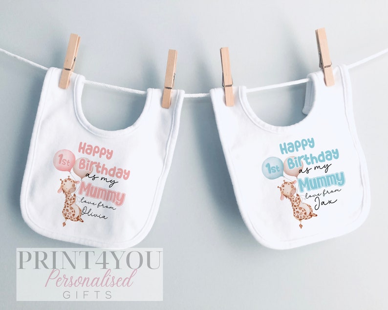 Happy Birthday Mummy, 1st Birthday as My Mummy, Sleepsuit Baby grow Bodysuit Vest, Mum Birthday, Mummy Birthday image 4