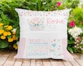 Personalised Butterfly Book Cushion: Children's Velvet Bedtime Story Pillow