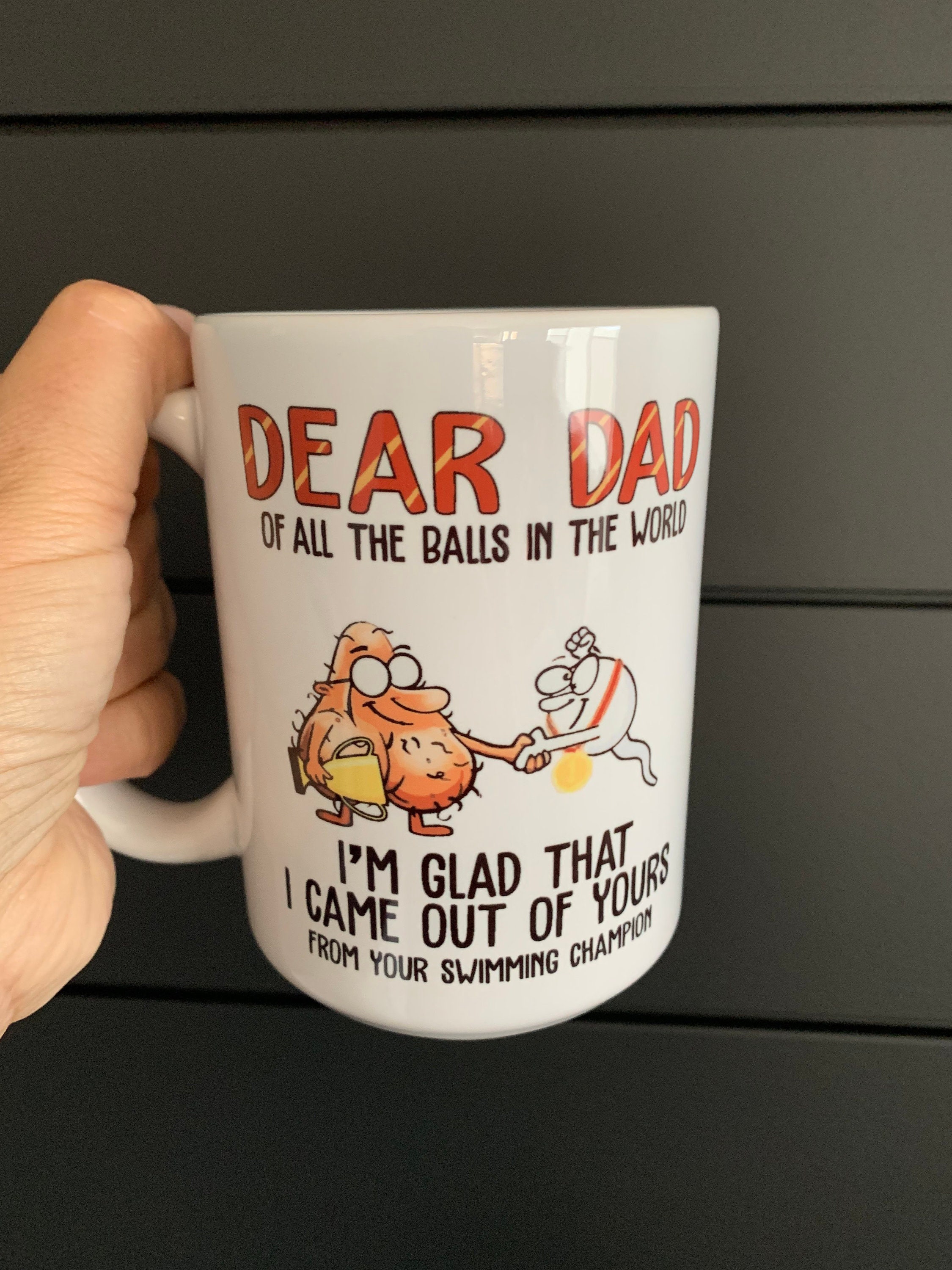 Dad Dad Mug Dear Dad Sperm Mug Funny Father S Day Etsy Nederland